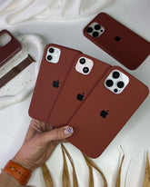 Brown iPhone Silicone Cover – Soft Touch, Anti-Slip & Stylish Protection for iPhone 12 Pro